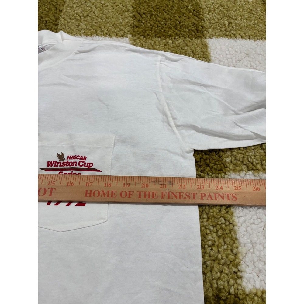 Vintage 1992 NASCAR‎ Winston Cup Talladega Long Sleeve Pocket T-Shirt XL White - Picture 6 of 9